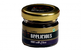 LivRite Beelicious Honey with Clove   Glass Jar  30 grams